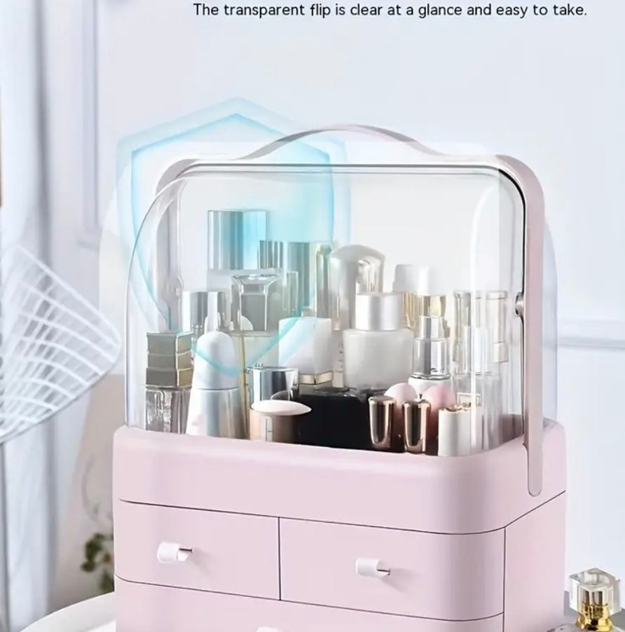 Luxury Cosmetic Storage Box Der pe Dustproof Desktop Organizer Box Skin Care Products Vani Desk Storage Ra