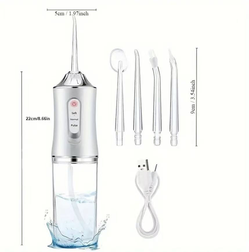 Portable Smart Electric Oral Irrigator Water Flosser 4 Jets 3 Modes Rechargeable Dental Water Jet Irrigator Dental Teeth Cleaner