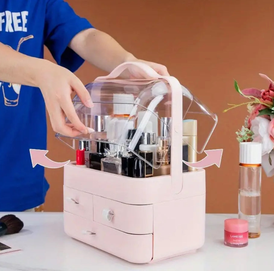 Luxury Cosmetic Storage Box Der pe Dustproof Desktop Organizer Box Skin Care Products Vani Desk Storage Ra