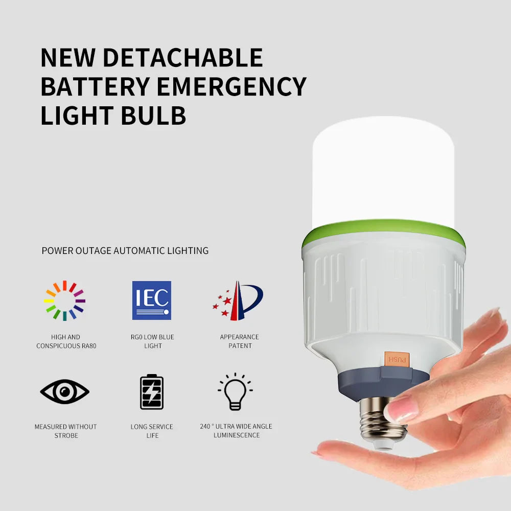 Rechargeable LED bulb high brightness emergency light hook camping fishing portable home emergency blackout lantern night light