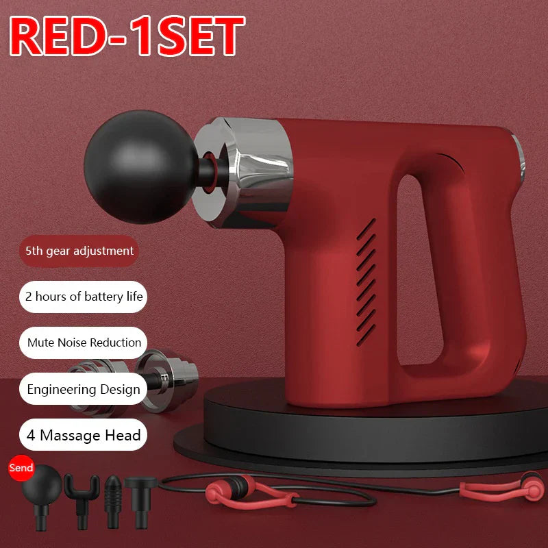Smart High Frequency Massage Gun Electric Deep Tissue Muscle Relax Body Massager for Fitness Recovery Fascia Therapy