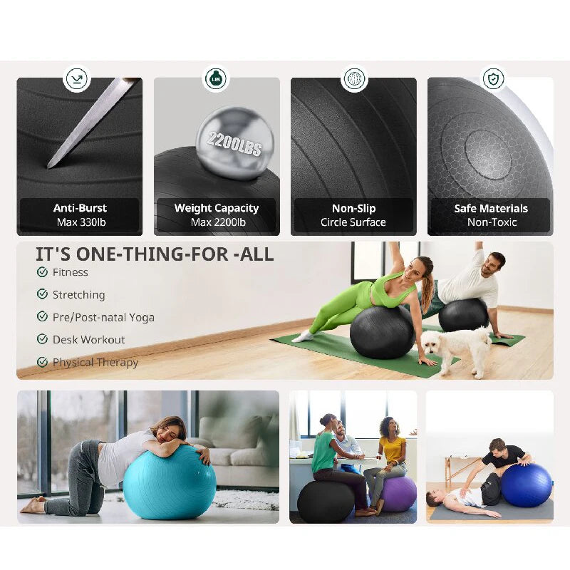 Yoga Ball Balance Ball Pilates Accessories Home Fitness Equipment Pregnant Women Rehabilitation Exercise Yoga Ball 55/65/75/85cm