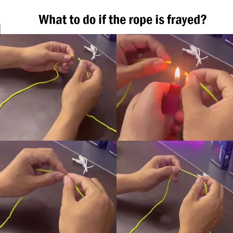 Light Toy String Glow in The Dark String Rope Launcher Luminous Portable Handheld String Stress Relief Toy for Kids Party Gift