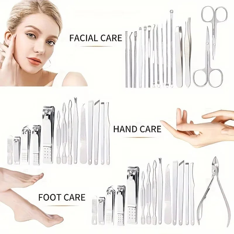 Manicure Set Nail Clipper toenail clippers pedicure tools, Suitable for Travel Manicure Kit Multifunction Nail Tools
