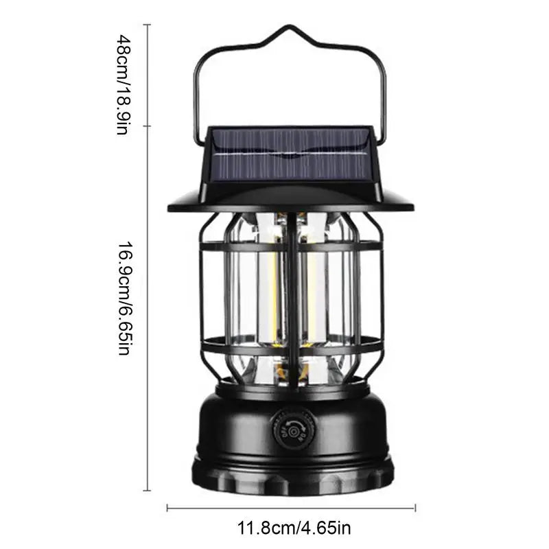 Portable Solar Camping Light Outdoor Waterproof Tent Light Rechargeable Portable Solar Powered Landscape Hiking Flashlight For