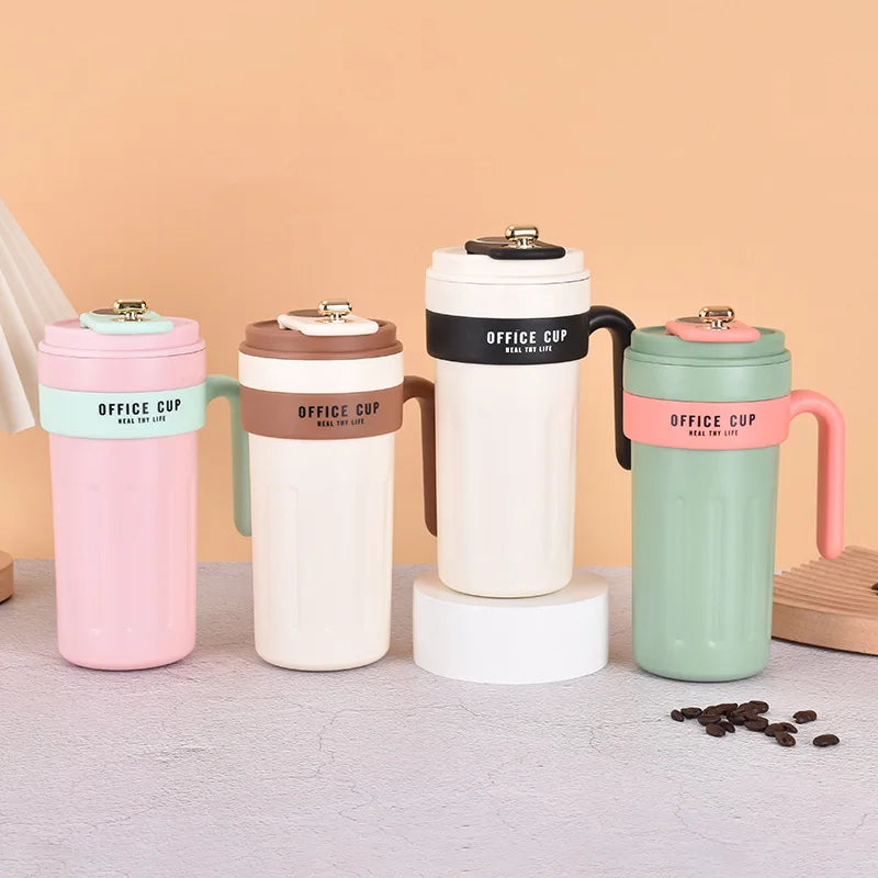New Stainless Steel Intelligent Temperature Display Accompanying Water Cup Coffee Cup Portable Rope Direct Drinking Thermos Cup