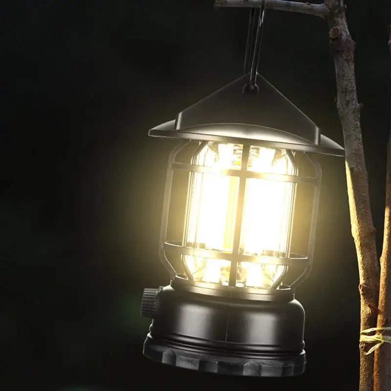 Portable Solar Camping Light Outdoor Waterproof Tent Light Rechargeable Portable Solar Powered Landscape Hiking Flashlight For